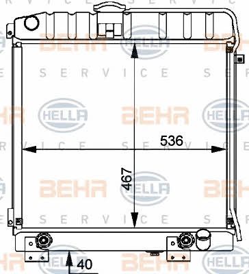 Behr-Hella 8MK 376 709-481 Радіатор охолодження двигуна 8MK376709481: Купити в Україні - Добра ціна на EXIST.UA!
