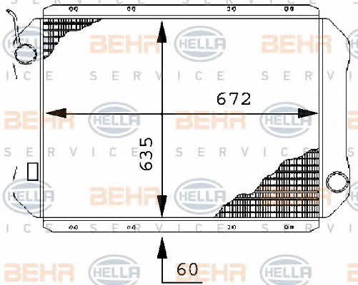 Behr-Hella 8MK 376 709-611 Радіатор охолодження двигуна 8MK376709611: Купити в Україні - Добра ціна на EXIST.UA!