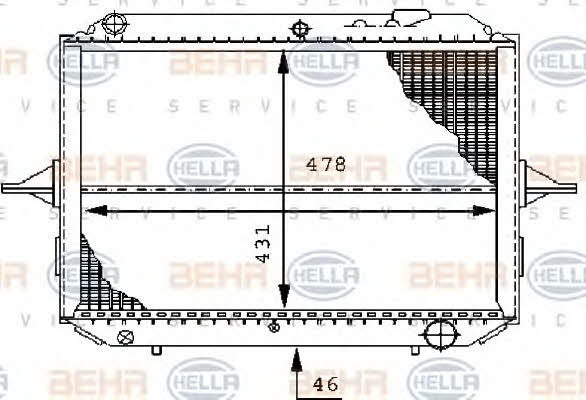 Behr-Hella 8MK 376 710-221 Радіатор охолодження двигуна 8MK376710221: Купити в Україні - Добра ціна на EXIST.UA!