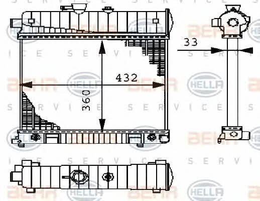 8MK376710274 Behr-Hella Радиатор охлаждения двигателя