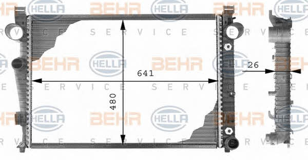 Behr-Hella 8MK 376 710-284 Радіатор охолодження двигуна 8MK376710284: Купити в Україні - Добра ціна на EXIST.UA!
