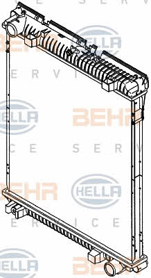 Behr-Hella 8MK 376 714-211 Радіатор охолодження двигуна 8MK376714211: Купити в Україні - Добра ціна на EXIST.UA!