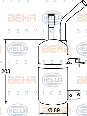 Behr-Hella 8FT 351 192-061 Осушувач кондиціонера 8FT351192061: Купити в Україні - Добра ціна на EXIST.UA!