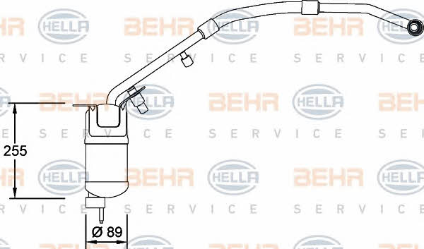 Behr-Hella 8FT 351 198-151 Осушувач кондиціонера 8FT351198151: Купити в Україні - Добра ціна на EXIST.UA!