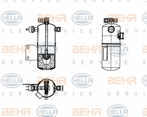 Behr-Hella 8FT 351 198-181 Осушувач кондиціонера 8FT351198181: Купити в Україні - Добра ціна на EXIST.UA!