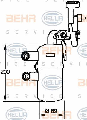 Behr-Hella 8FT 351 335-111 Осушувач кондиціонера 8FT351335111: Купити в Україні - Добра ціна на EXIST.UA!