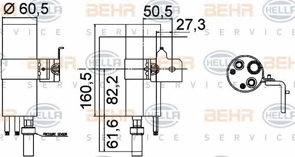 Behr-Hella 8FT 351 335-251 Осушувач кондиціонера 8FT351335251: Купити в Україні - Добра ціна на EXIST.UA!