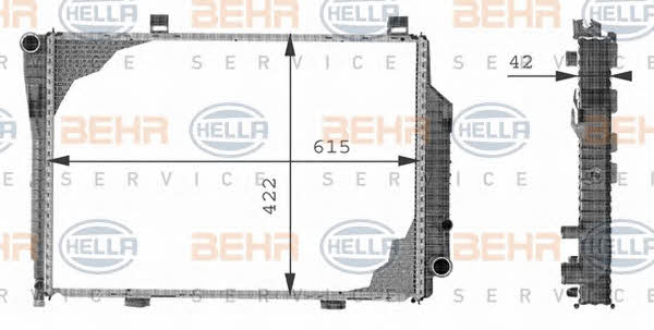 Behr-Hella 8MK 376 710-351 Радіатор охолодження двигуна 8MK376710351: Купити в Україні - Добра ціна на EXIST.UA!