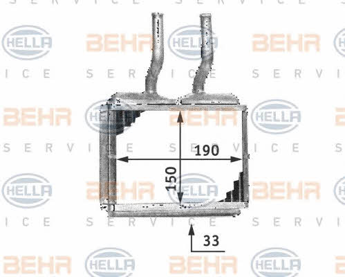 Behr-Hella 8FH 351 313-021 Радіатор опалювача салону 8FH351313021: Купити в Україні - Добра ціна на EXIST.UA!