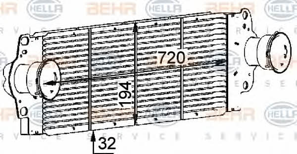 Интеркулер Behr-Hella 8ML 376 723-511