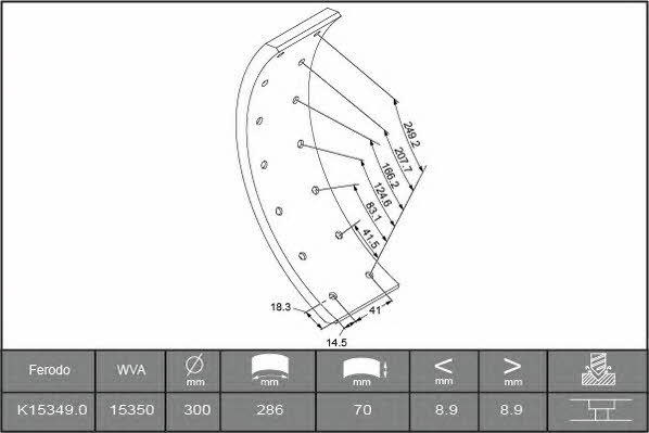 Beral 1534909006015493 Накладки гальмівні, комплект 1534909006015493: Купити в Україні - Добра ціна на EXIST.UA!