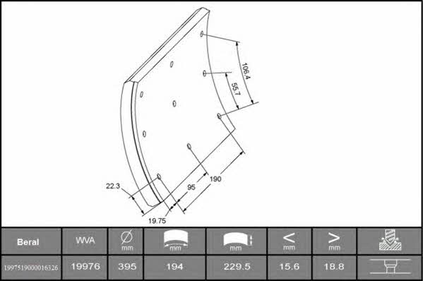 Beral 1997519000016326 Накладки гальмівні, комплект 1997519000016326: Купити в Україні - Добра ціна на EXIST.UA!