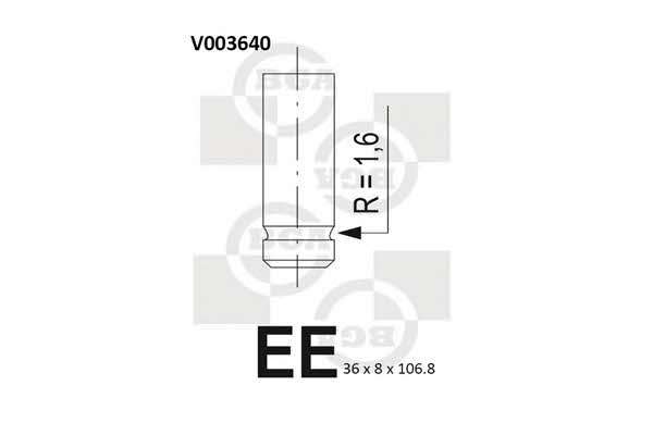 BGA V003640 Клапан випускний V003640: Купити в Україні - Добра ціна на EXIST.UA!