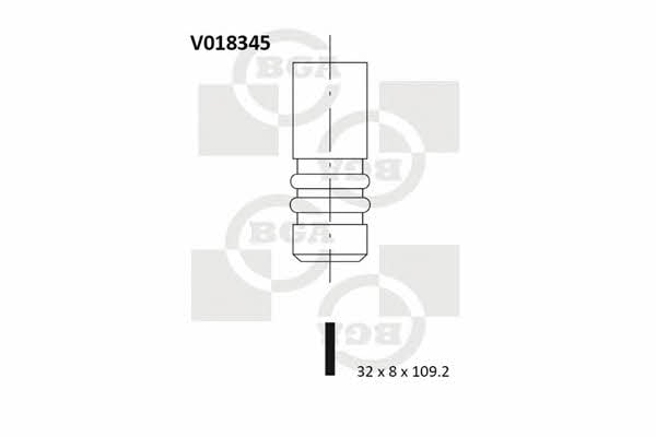 BGA V018345 Клапан випускний V018345: Купити в Україні - Добра ціна на EXIST.UA!