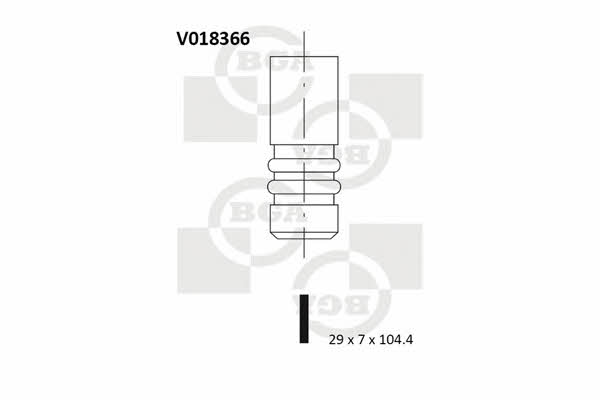 BGA V018366 Клапан випускний V018366: Купити в Україні - Добра ціна на EXIST.UA!