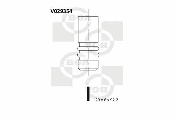 BGA V029354 Клапан випускний V029354: Купити в Україні - Добра ціна на EXIST.UA!