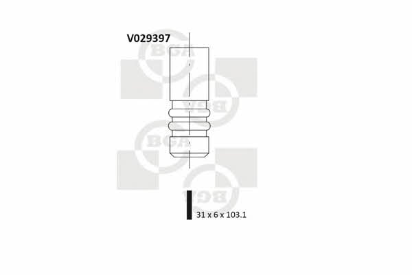 BGA V029397 Клапан впускний V029397: Купити в Україні - Добра ціна на EXIST.UA!