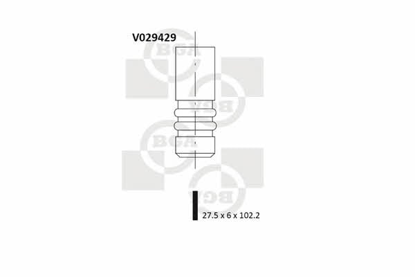 BGA V029429 Клапан випускний V029429: Купити в Україні - Добра ціна на EXIST.UA!