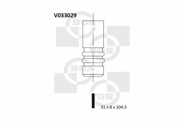 BGA V033029 Клапан випускний V033029: Купити в Україні - Добра ціна на EXIST.UA!