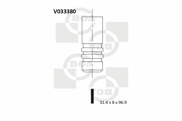 BGA V033380 Клапан випускний V033380: Купити в Україні - Добра ціна на EXIST.UA!