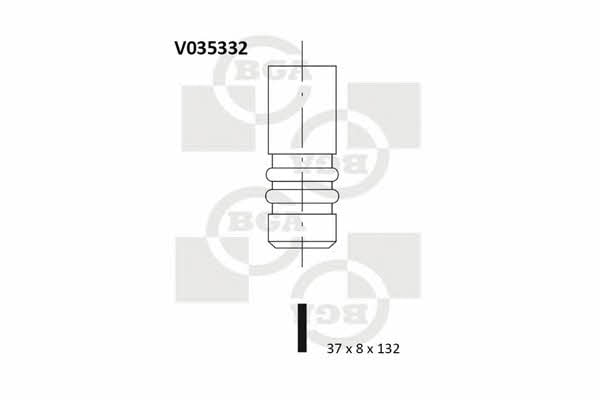 BGA V035332 Клапан випускний V035332: Купити в Україні - Добра ціна на EXIST.UA!
