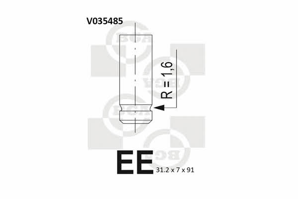 BGA V035485 Клапан випускний V035485: Купити в Україні - Добра ціна на EXIST.UA!