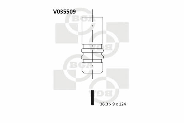BGA V035509 Клапан випускний V035509: Купити в Україні - Добра ціна на EXIST.UA!