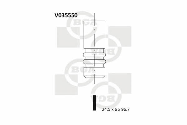 BGA V035550 Клапан випускний V035550: Купити в Україні - Добра ціна на EXIST.UA!