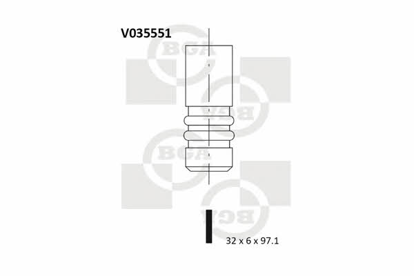 BGA V035551 Клапан впускний V035551: Купити в Україні - Добра ціна на EXIST.UA!