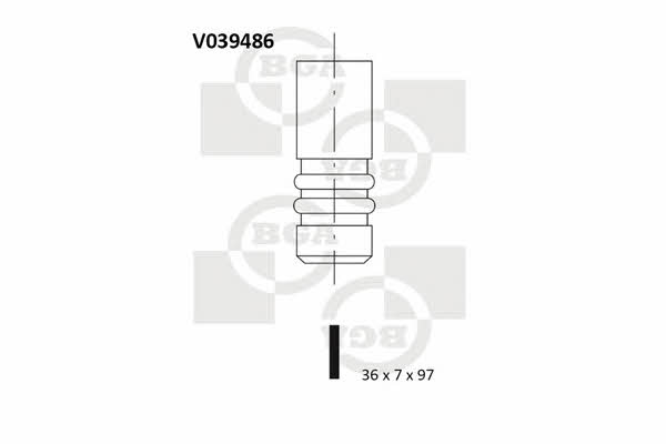 BGA V039486 Клапан впускний V039486: Купити в Україні - Добра ціна на EXIST.UA!