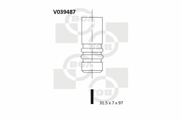 BGA V039487 Клапан випускний V039487: Купити в Україні - Добра ціна на EXIST.UA!