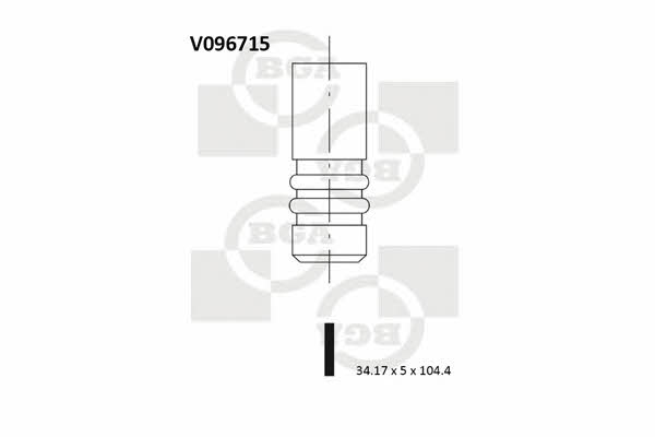 BGA V096715 Клапан впускний V096715: Купити в Україні - Добра ціна на EXIST.UA!