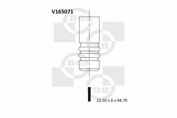 BGA V165071 Клапан випускний V165071: Приваблива ціна - Купити в Україні на EXIST.UA!