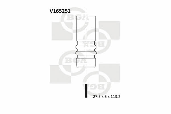 BGA V165251 Клапан випускний V165251: Купити в Україні - Добра ціна на EXIST.UA!
