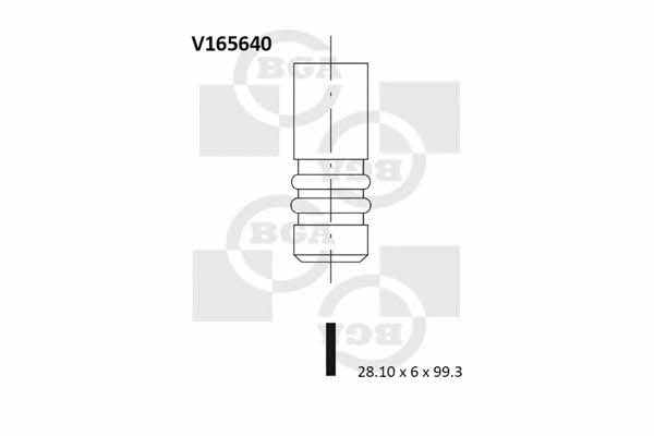 BGA V165640 Клапан впускний V165640: Купити в Україні - Добра ціна на EXIST.UA!