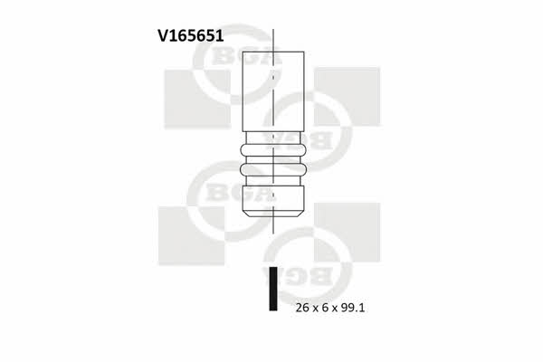 BGA V165651 Клапан випускний V165651: Купити в Україні - Добра ціна на EXIST.UA!