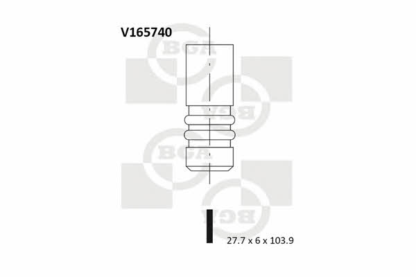 BGA V165740 Клапан впускний V165740: Купити в Україні - Добра ціна на EXIST.UA!