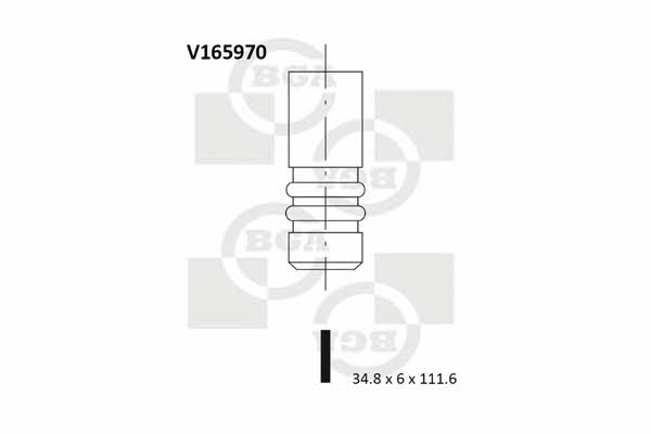 BGA V165970 Клапан впускний V165970: Купити в Україні - Добра ціна на EXIST.UA!