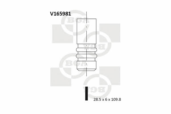 BGA V165981 Клапан випускний V165981: Купити в Україні - Добра ціна на EXIST.UA!
