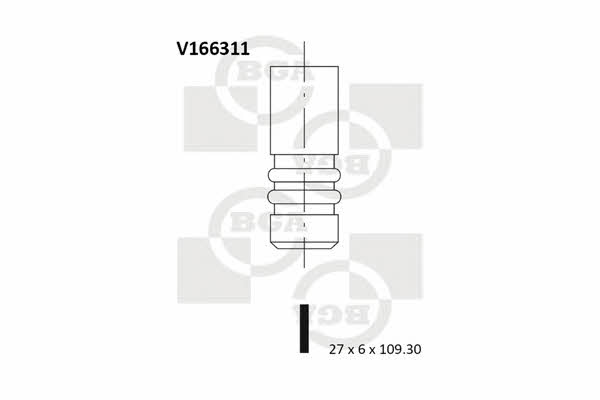 BGA V166311 Клапан випускний V166311: Купити в Україні - Добра ціна на EXIST.UA!