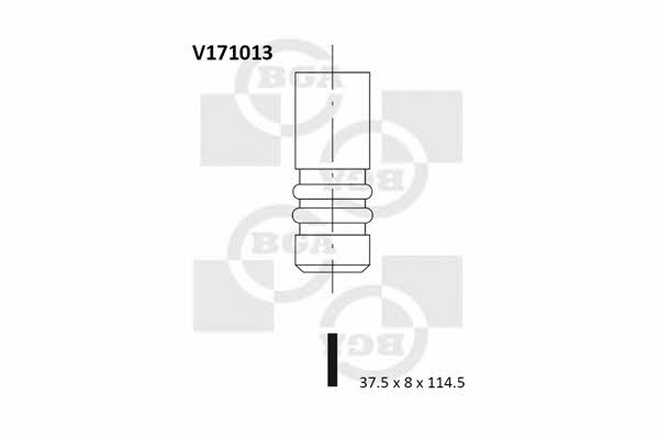 BGA V171013 Клапан впускний V171013: Приваблива ціна - Купити в Україні на EXIST.UA!