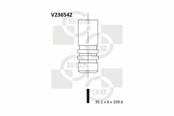 BGA V236542 Клапан впускний V236542: Купити в Україні - Добра ціна на EXIST.UA!