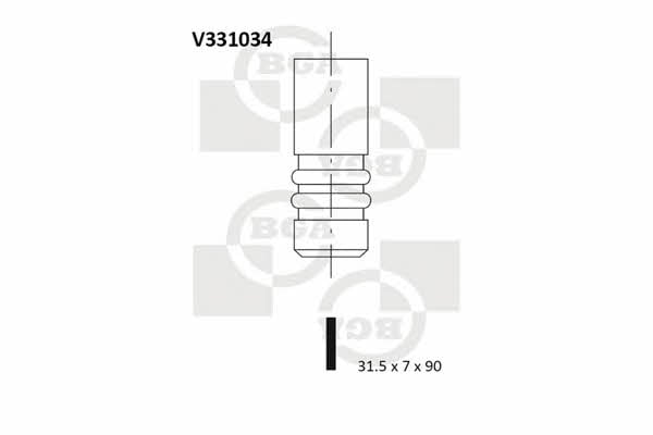 BGA V331034 Клапан випускний V331034: Купити в Україні - Добра ціна на EXIST.UA!