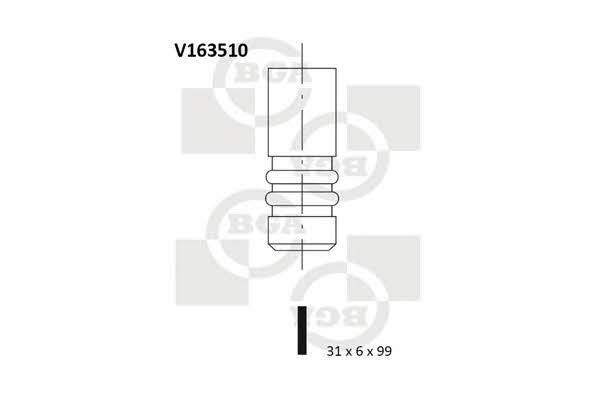 BGA V163510 Клапан впускний V163510: Купити в Україні - Добра ціна на EXIST.UA!