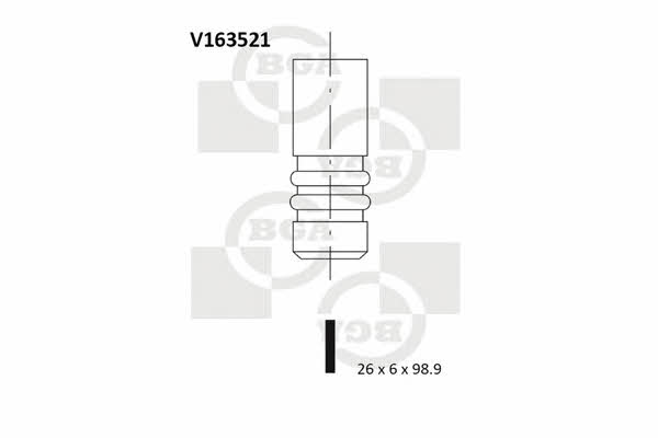 Клапана выпускные Seat Arosa (Сеат Ароса): V163521 BGA Клапан выпускной
