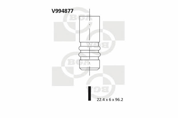 BGA V994877 Клапан випускний V994877: Купити в Україні - Добра ціна на EXIST.UA!