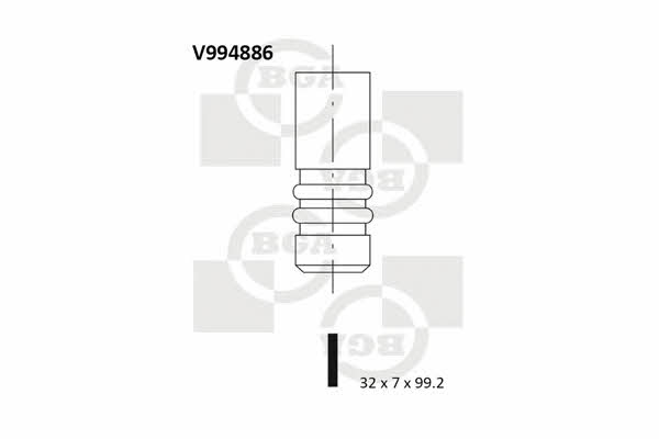 BGA V994886 Клапан впускний V994886: Купити в Україні - Добра ціна на EXIST.UA!