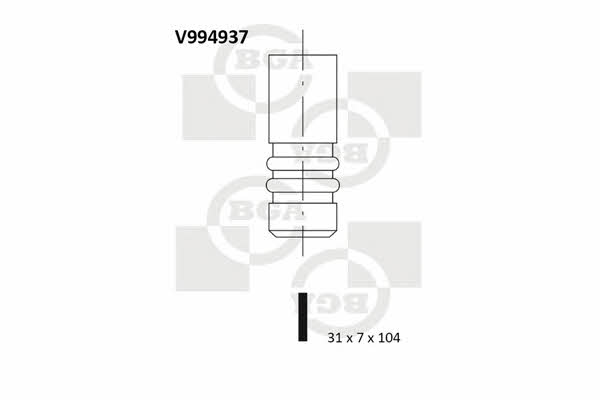 BGA V994937 Клапан двигуна впускний V994937: Купити в Україні - Добра ціна на EXIST.UA!