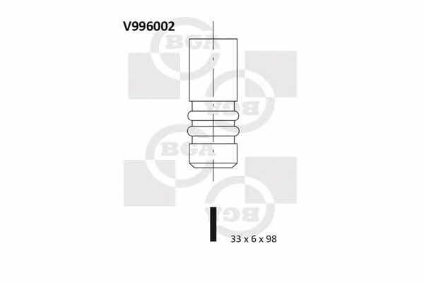 BGA V996002 Клапан впускний V996002: Купити в Україні - Добра ціна на EXIST.UA!