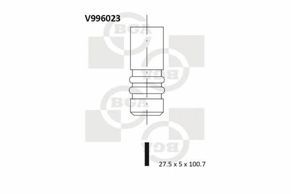 BGA V996023 Клапан випускний V996023: Приваблива ціна - Купити в Україні на EXIST.UA!